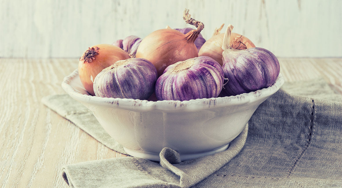 Fresh garlic and onion are crucial