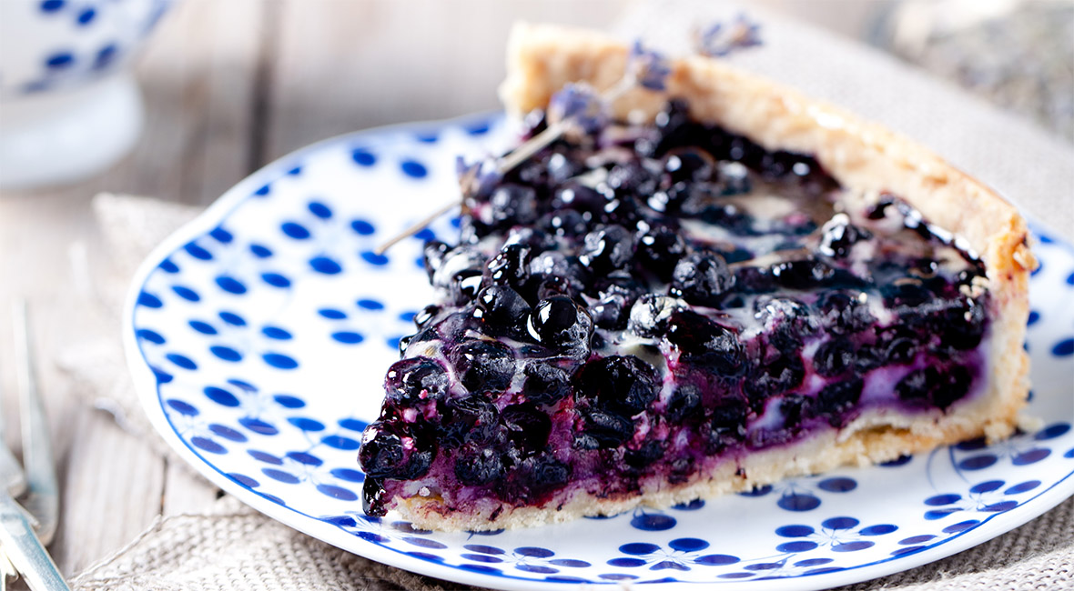 Delicious and fresh blueberry pie